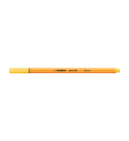Micropunta/Felpa, Point 88, Punta Fina  0.4 mm, Amarillo, Unidad